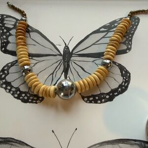 Elegant Beaded Necklace with Silver Accents